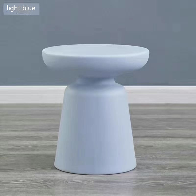 Mushroom-Style Stool & Side Table – Minimalist Plastic Design