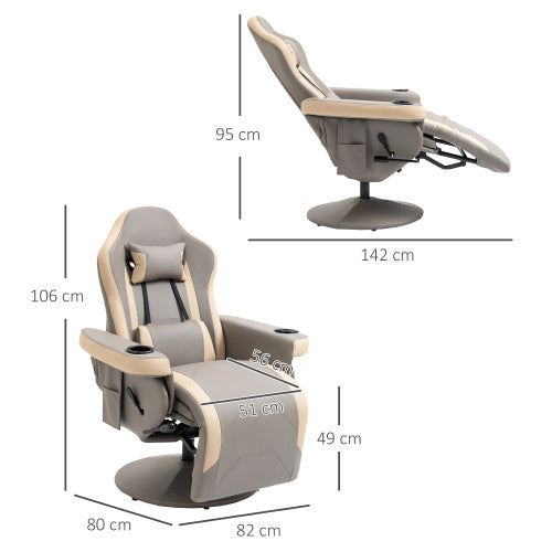 Executive Grey Recliner Armchair