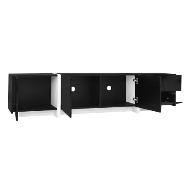 Modedevieco Designer TV Unit – Black High-Gloss Body