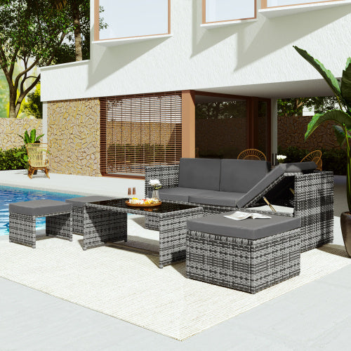 Lounge Set Rattan Garden Furniture Sofa