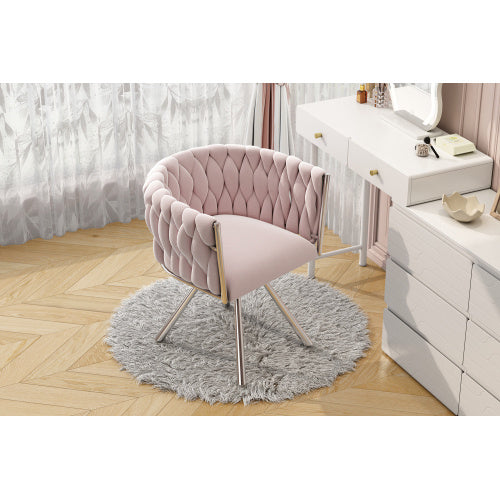 Luxury Velvet Accent Chair – Modedevieco Pink Swivel Armchair