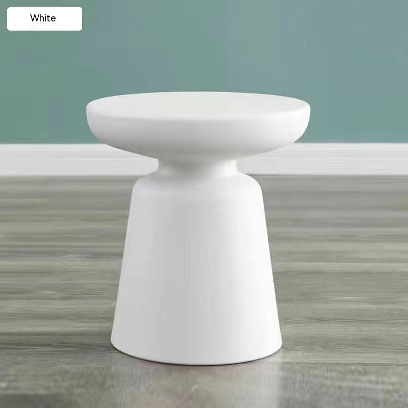Mushroom-Style Stool & Side Table – Minimalist Plastic Design