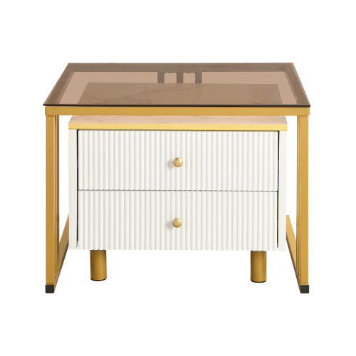 Modedeviceco Nesting Coffee Table Set – 2 Marble Effect