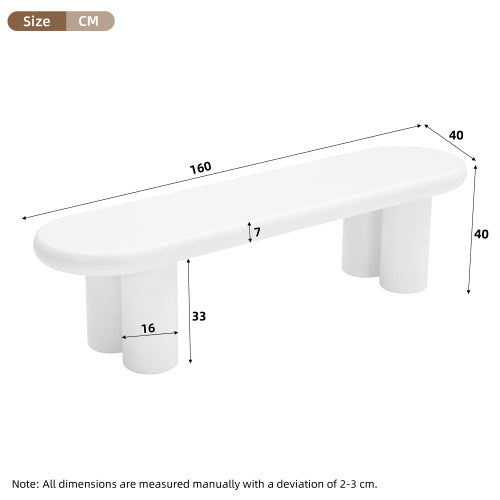 Modern White TV Console Table for Living Room