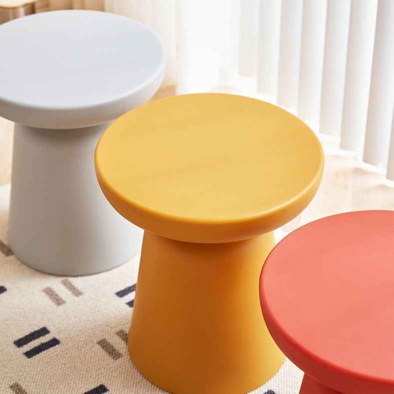 Mushroom-Style Stool & Side Table – Minimalist Plastic Design