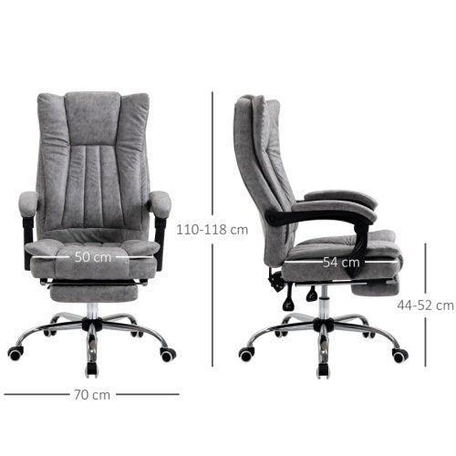 Grey Microfibre Home Office Chair