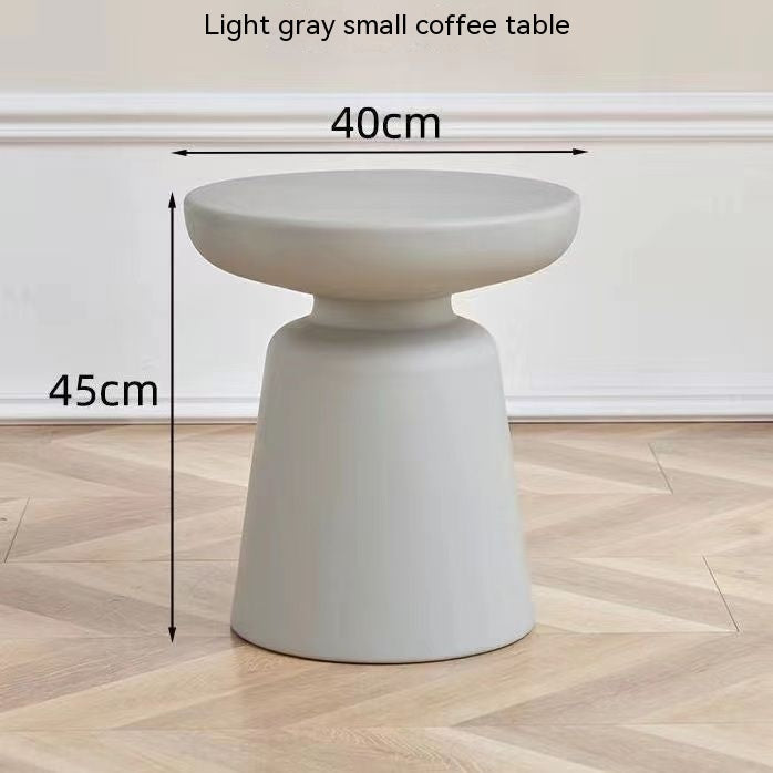 Mushroom-Style Stool & Side Table – Minimalist Plastic Design