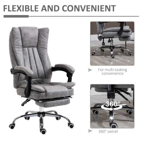 Grey Microfibre Home Office Chair