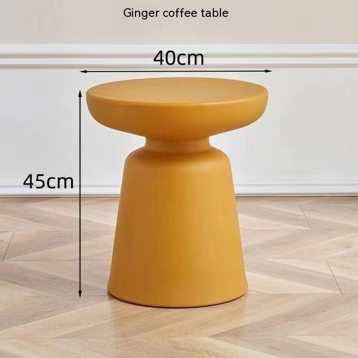 Mushroom-Style Stool & Side Table – Minimalist Plastic Design