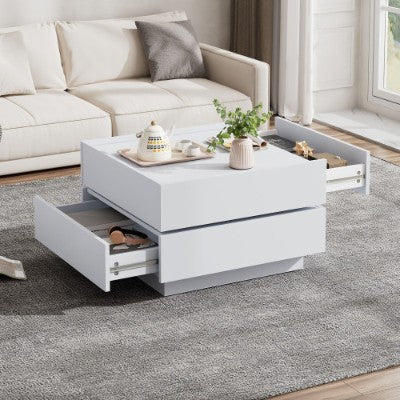 Square 360° Rotating Coffee Table