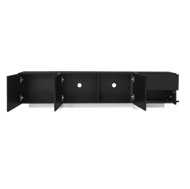 Modedevieco Designer TV Unit – Black High-Gloss Body
