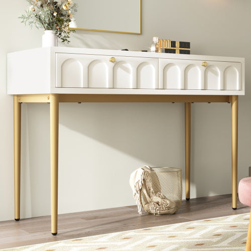 Modedevieco Modern Dressing Table – Cream White