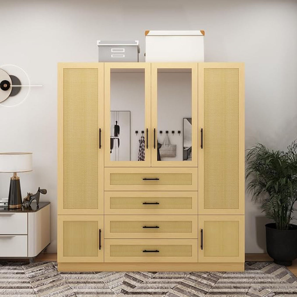 Rattan Bedroom Armoires and Wardrobes