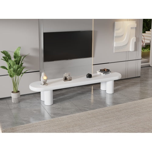Modern White TV Console Table for Living Room