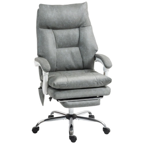 Grey Faux Leather Office Chair