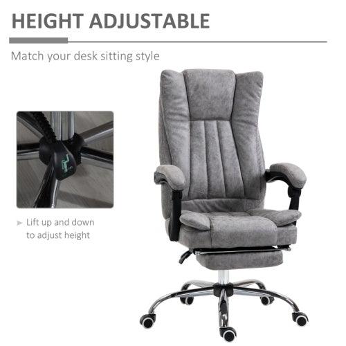 Grey Microfibre Home Office Chair
