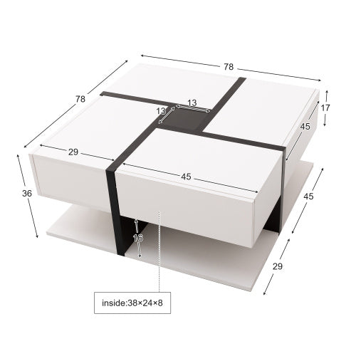 Stylish Square Coffee Table – Contemporary Design
