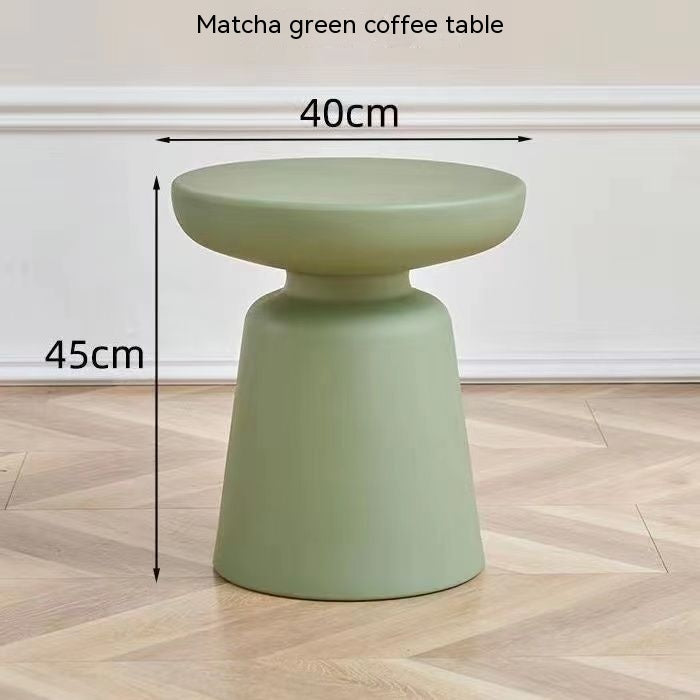 Mushroom-Style Stool & Side Table – Minimalist Plastic Design