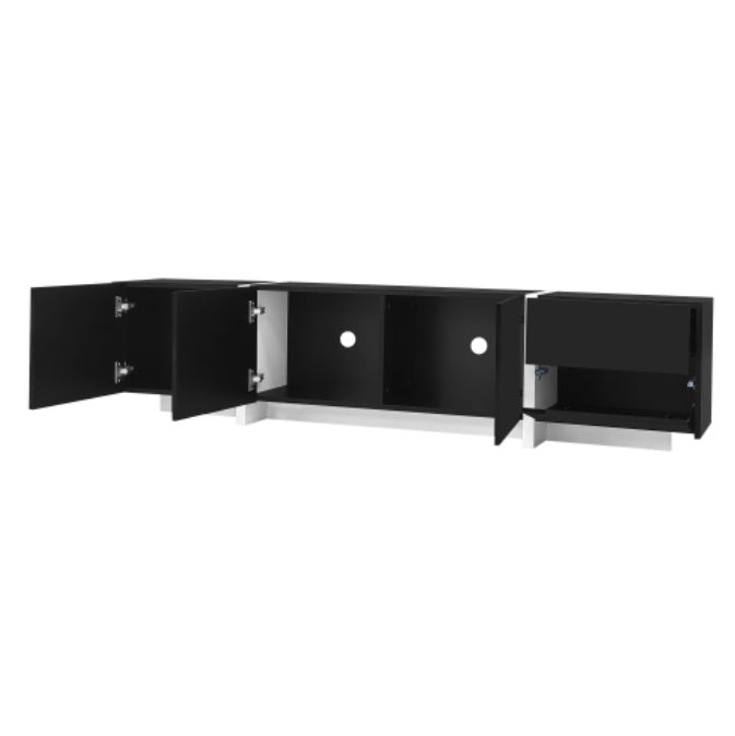 Modedevieco Designer TV Unit – Black High-Gloss Body