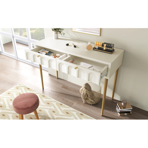 Modedevieco Modern Dressing Table – Cream White