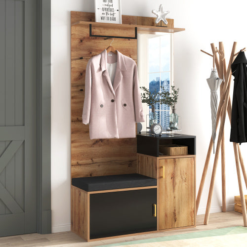 Hallway Wardrobe Set – Bench Seat with Shoe Cabinet