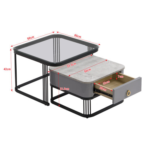 Modedevieco Elegant Coffee Table Pair