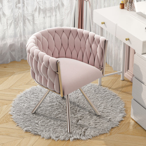Luxury Velvet Accent Chair – Modedevieco Pink Swivel Armchair