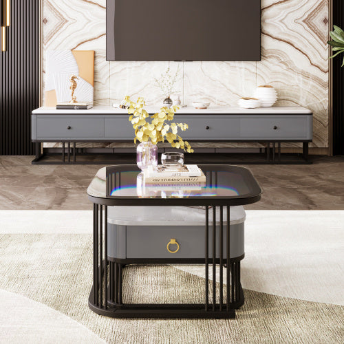 Modedevieco Elegant Coffee Table Pair