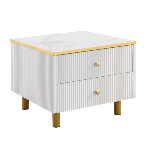 Modedeviceco Nesting Coffee Table Set – 2 Marble Effect