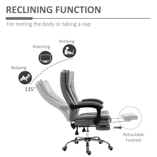 Grey Microfibre Home Office Chair
