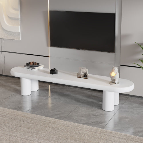 Modern White TV Console Table for Living Room