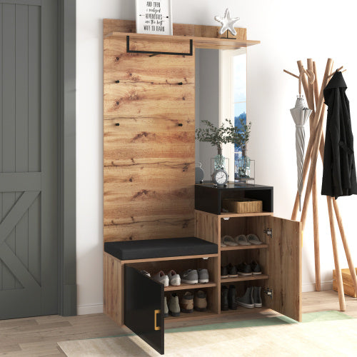 Hallway Wardrobe Set – Bench Seat with Shoe Cabinet