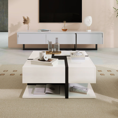 Stylish Square Coffee Table – Contemporary Design