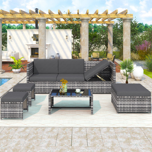 Lounge Set Rattan Garden Furniture Sofa