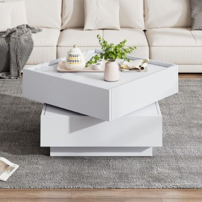 Square 360° Rotating Coffee Table