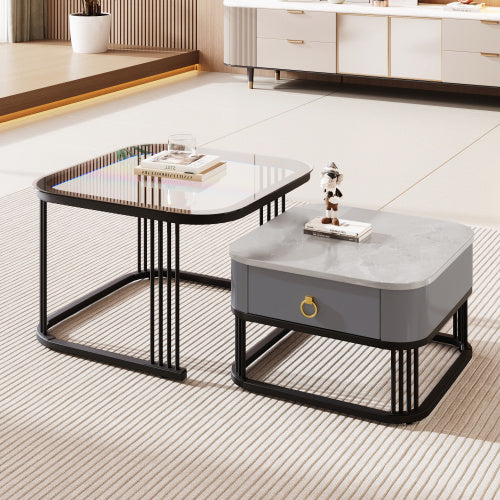 Modedevieco Elegant Coffee Table Pair