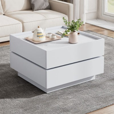 Square 360° Rotating Coffee Table