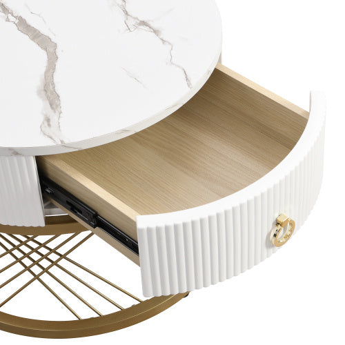 Modedevieco Nesting Coffee Table Set – Elegant Marble