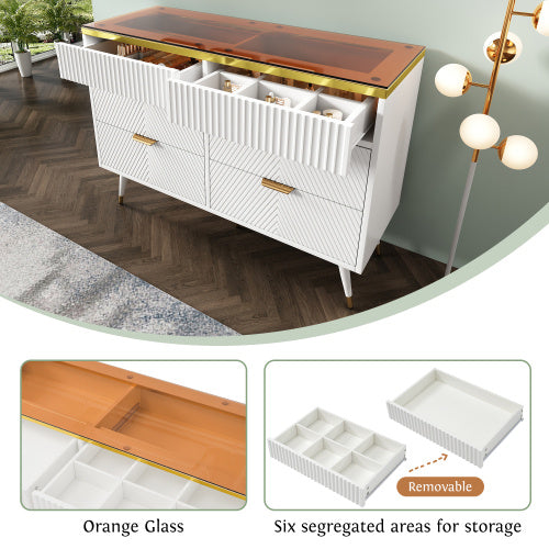 Luxury White Sideboard – 120 cm Wide Cabinet