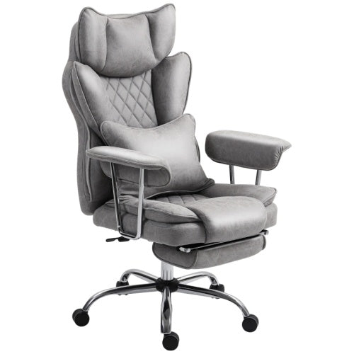 Premium Leather Reclining Desk Chair