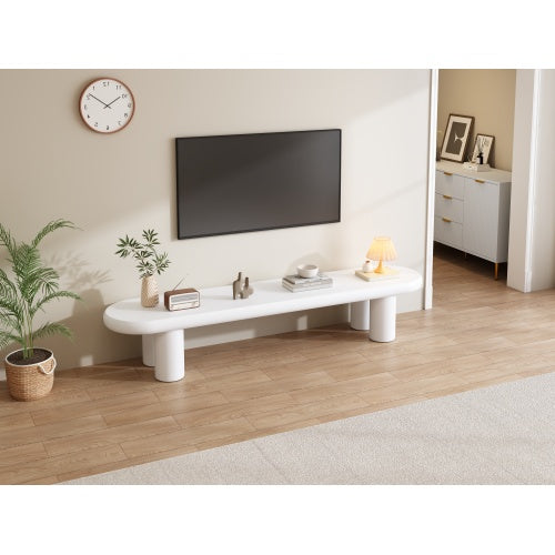 Modern White TV Console Table for Living Room