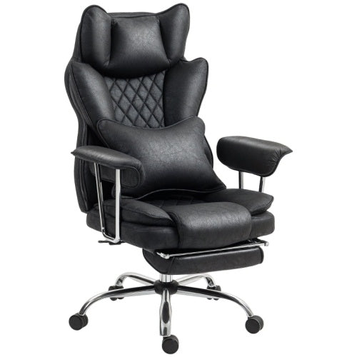 Premium Leather Reclining Desk Chair