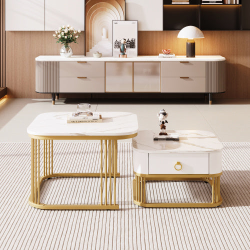 Modedevieco Elegant Coffee Table Pair