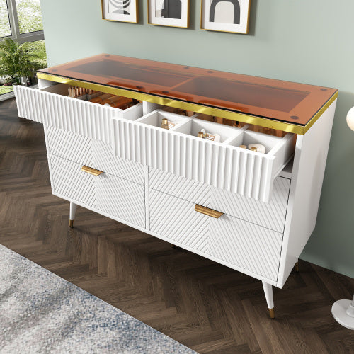 Luxury White Sideboard – 120 cm Wide Cabinet
