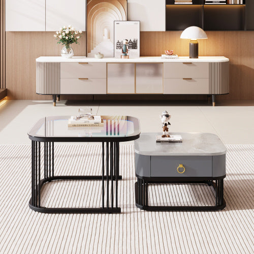 Modedevieco Elegant Coffee Table Pair