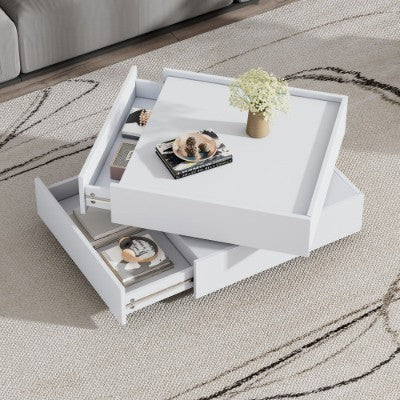 Square 360° Rotating Coffee Table